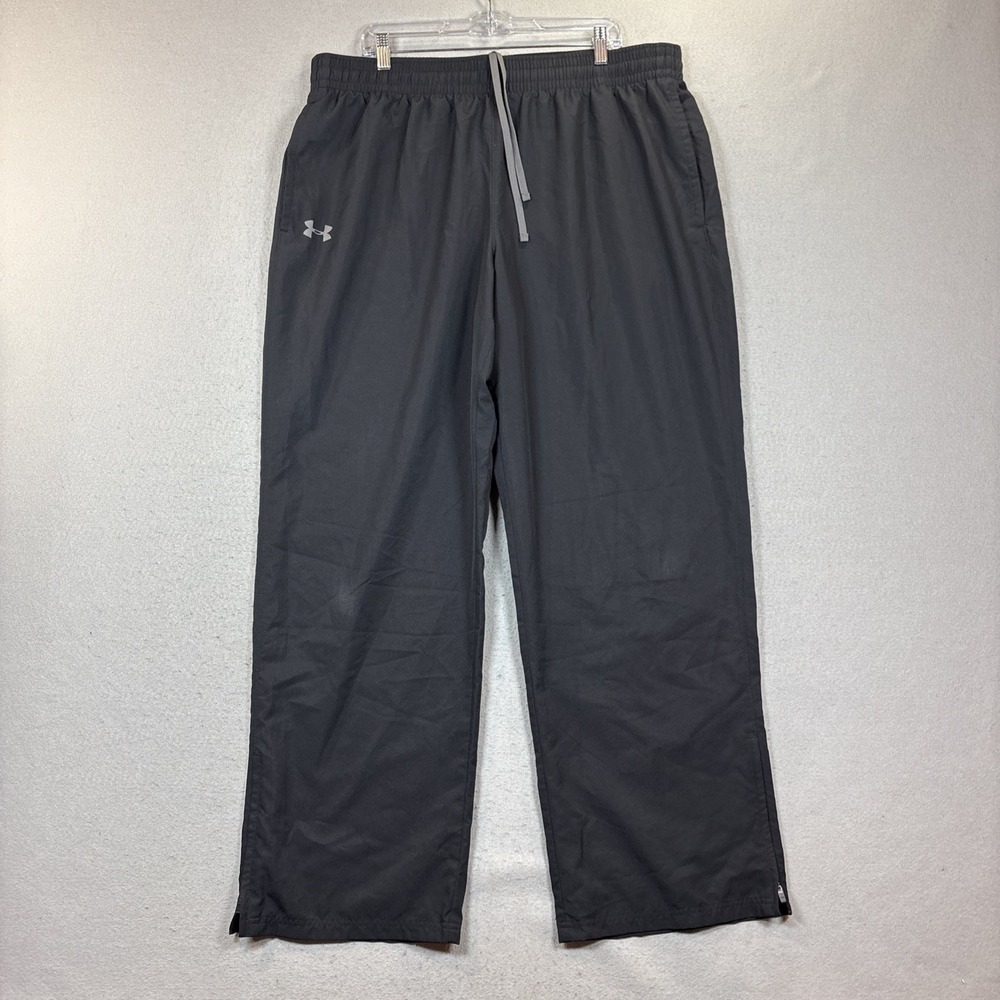 Under Armour Windbreaker Sweatpants Mens XXL‎ Black LIned Pockets
